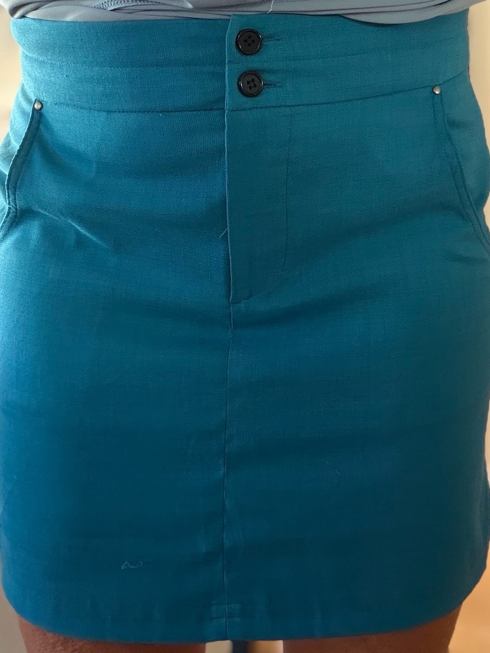 Teal Women's High-Waist Mini Skirt
